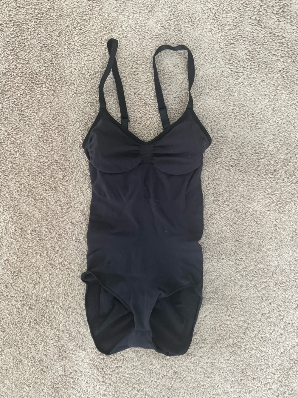 SKIMS Black Sculpting Camisole Bodysuit with Adjustable Straps